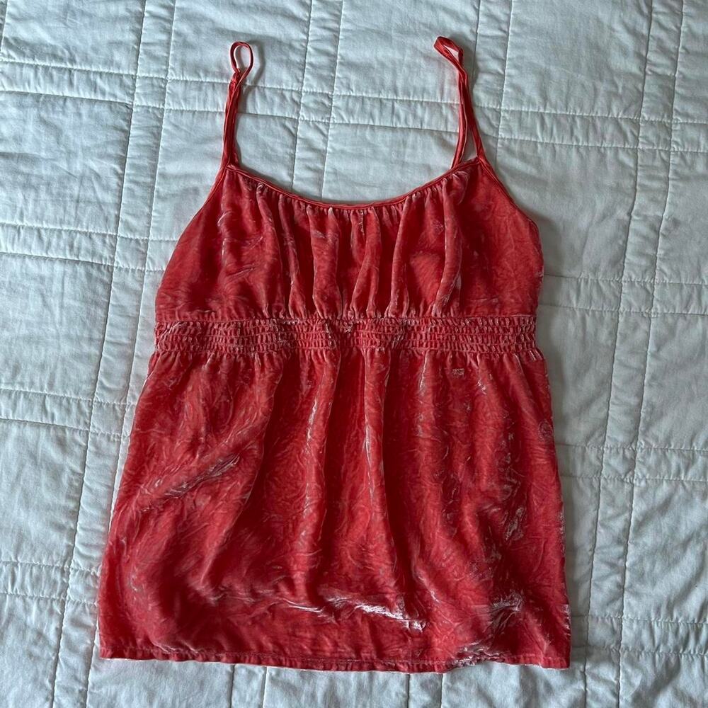 Victorias secret‎ y2k crushed velvet babydoll fairy top sz S silk blend romantic